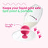 NatureBond Silicone Breast Pump with lid, Stopper, Strap, Pouch - 3.4oz 100ml Premium All-in-1 Set