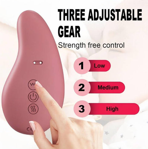Lactation Massager, Deep Vibration & Rapid Heating for Clog Relief & Efficient Pumping, Breastfeeding Essentials