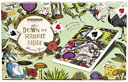 Professor PUZZLE Down The Rabbit Hole - Alice in Wonderland Themed Corn Hole Game