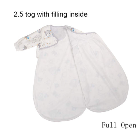 (3-12M) 2.5 Baby Sleeping Sack Long Sleeves Tog Warm Newborn Sleeping Bag with Arms Quilted Swaddle Wearable Blanket