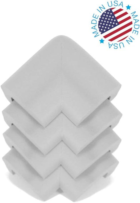 KidKusion Jumbo Corner Cushion, 4 Pack, Taupe | Made in USA | Furniture and Corner Protector