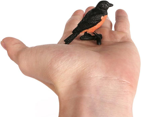 Mini Bird Figurines 7pcs - Cake Cupcake Topper, Miniature Birds for Kids Birthday and Baby Shower Party Supplies