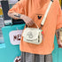 NCDUANSAN backpack backpack Kawaii girl people Messenger bag mini small cute Korean INS puppy pattern(WHITE)