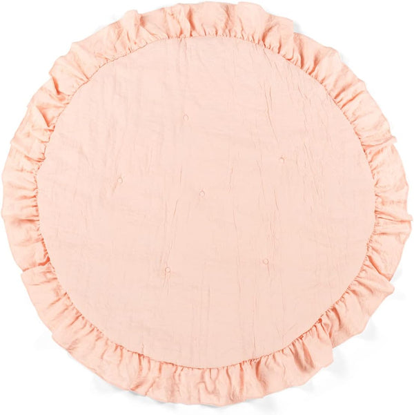 Lush Decor Baby Round Ruffle Play Mat 36" Diameter Blush - Tummy