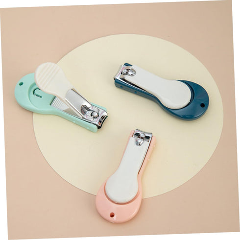 JUMPLAWN 3pcs Set Trimmer Baby Nail Clippers Cute Silicone Nail for Infants Toddlers Safe Newborn Grooming Kit