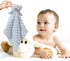 CREVENT Cozy Plush Baby Security Blanket Loveys, Minky Dot Front + Sherpa Backing with Animal Face (Blue Bear)