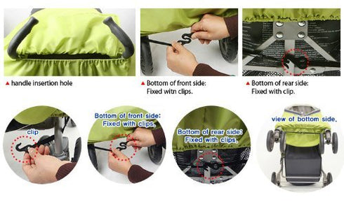 Manito Elegance Plus Stroller Weather Shield/Rain Cover - Black