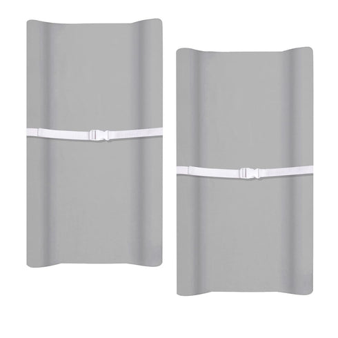 PHF Baby Changing Pad Covers, 2 Pack Ultra Soft Microfiber Sheets for Boys Girls, Grey & Grey