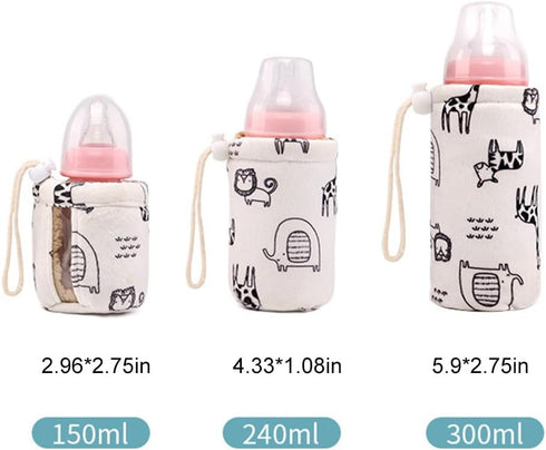 ikasus 1 Baby Milk Bottle Insulation Cover With String, Glass Nursing Feeder Keep Warm Holder Pouch Type