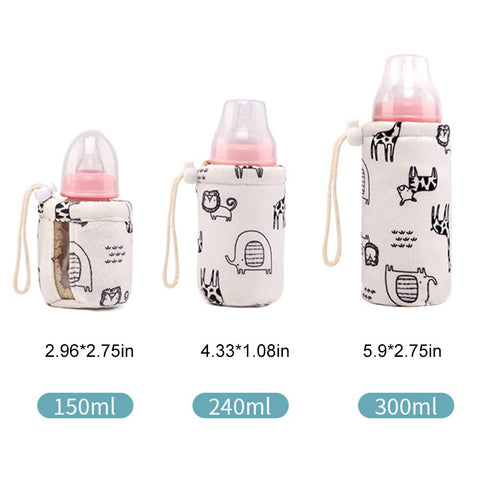 Eforcase Portable Baby Bottle Warmer Insulation Cover, Baby Milk Bottle Cover Bottle Tote Bags Breastmilk Baby Bottle