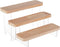 BENECREAT 3-Tier Figure Display Stand Acrylic Minifigures Risers, Wooden Tiered Organizer Holder for Models and