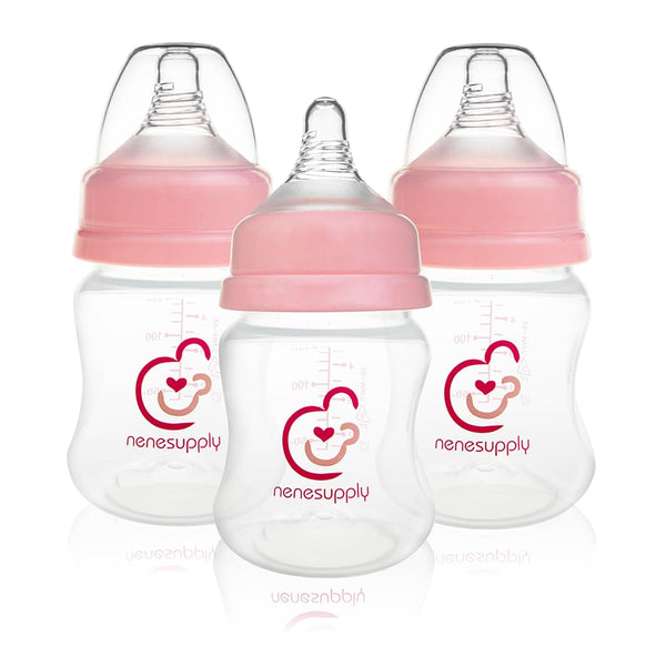 Nenesupply Natural Baby Bottles Newborn Flow Feeding Bottles Breastfeeding Bottle for Breastfed