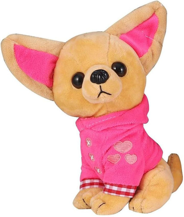 Chihuahua Dog Plush Stuffed Animal, Stuffed Chihuahua Dog Plush Toy, Great Gift for Kids Home Decor (Rose)