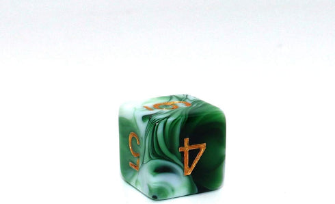 Polyhedral DND Dice Set - Green White RPG Dice for Dungeon and Dragons, D&D Pathfinder MTG Role Playing Games