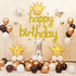 BEISHIDA Gold Happy Birthday Balloons Banner, 16 Inch Mylar Foil Birthday Letters Sign for Party Decorations