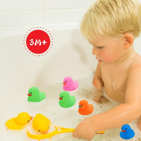 WAMSOLE 50 Pcs Multicolor Mini Rubber Ducks Baby Bath Toy ,Children Squeak and Float Colored Small Ducks in Bulk