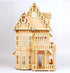 17" 2 Sets) NWFashion Wooden Dream Dollhouse Floors with Furnitures DIY Kits for Christmas Party Dollouse (Gothic