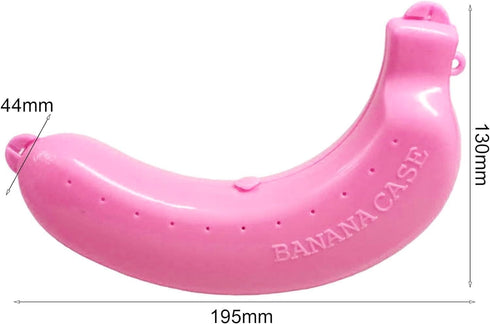 Mozff 1pc pink Banana Storage BPA-Free Outdoor Travel Case,Keep Fresh Keeper and Protector, Cute Carrier Box