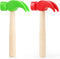 Fowecelt 2 Pack Wooden Hammer Toys, Simulation Hammers Educational Tools for Kids Birthday Party Games Supplies