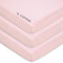 American Baby Company 3 Pack Fitted Mini Crib Sheet, 24" x 38", Soft Breathable Neutral 100% Cotton Jersey, Pink