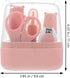Set Wakauto Nail Clipper and Scissor Kit for Infants, Pink Manicure and Pedicure Grooming Tools with Safety Blades