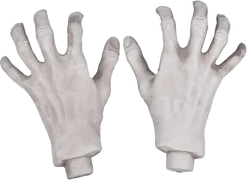 Halloween Skeleton Hands - 1 Pair Realistic Plastic Zombie Hands for Scary Halloween Props and Decorations