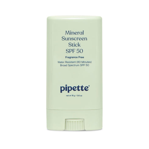 Pipette Baby Mineral Sunscreen Stick SPF 50, 0.6 oz, Water-resistant Non-nano Zinc