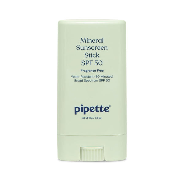 Pipette Baby Mineral Sunscreen Stick SPF 50, 0.6 oz, Water-resistant Non-nano Zinc