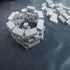 250pcs Mini Brick Building Set - Dollhouse Miniature Bricks Model (Grey, 1:35)