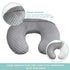 Gray Nursing Pillow Cover for Breastfeeding | Fits Most Nursing Pillows