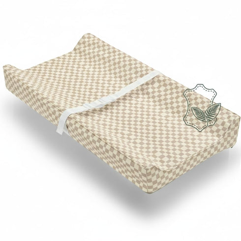 Vegan Leather Contoured Baby Changing Pad | Waterproof & Wipe-Clean PU Leather