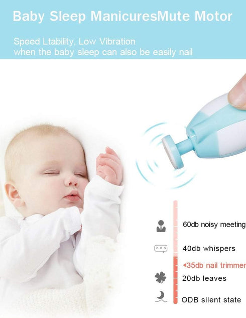 changle Trimmer, Newborn Babies Electric Nail Portable Quiet Baby Electric Nail File Clipper,Trim Polish Grooming Kit
