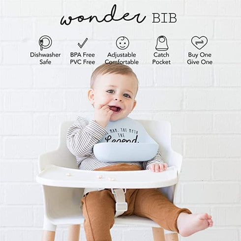 Bella Tunno Girl’s Wonder Bib - Silicone Baby Bib for Girls, Non-toxic BPA Free, Waterproof, Easy to Clean