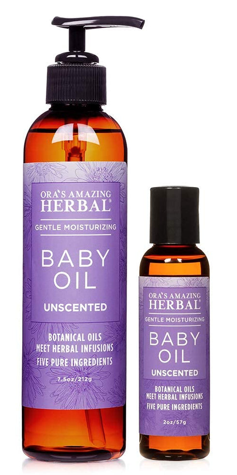 Ora's Amazing Herbal Calendula Baby Oil - Natural Infant Massage and Scalp Oil, Organic Jojoba