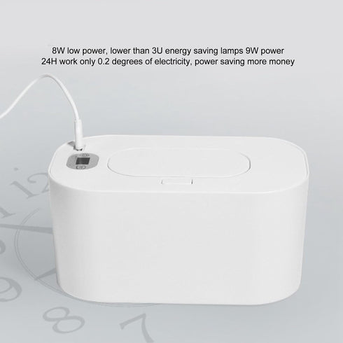 TOPINCN Wipes Warmer Baby Wet Wipes Dispenser, Portable Diaper Wipe Warmer with Night Light and Temperature Display