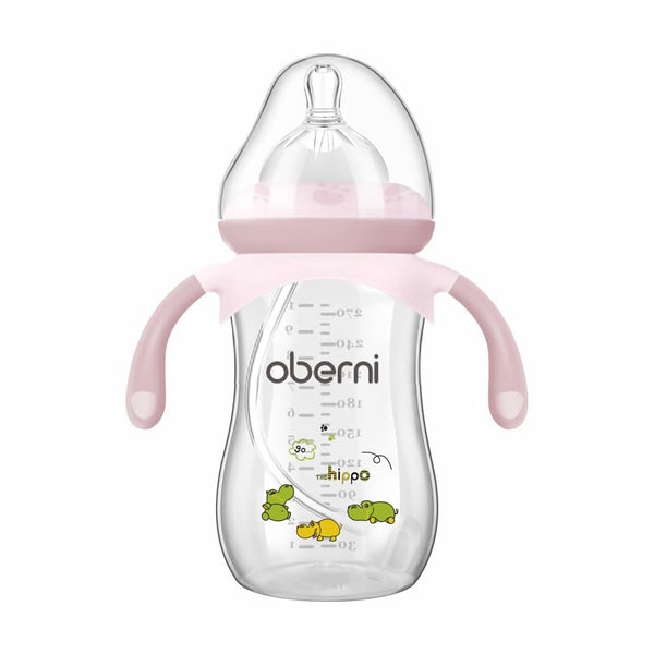 Oberni Baby Bottles, Weighted Straw Toddler Milk Bottles with Non-Slip Handle, Size