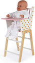 Janod Candy Chic Highchair - Wooden Baby Doll Chair - J05888 - Ages 3+
