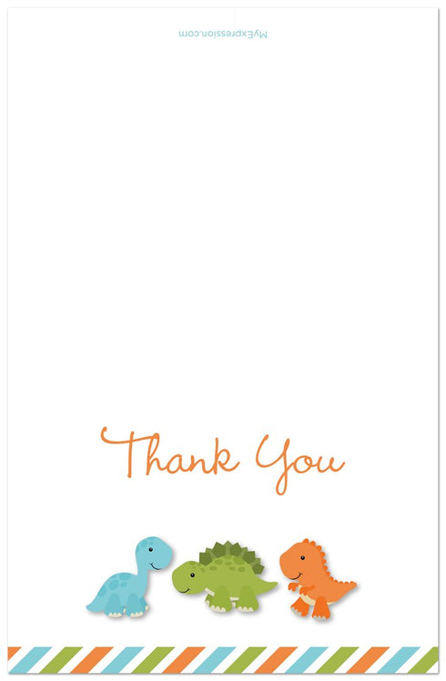 MyExpression.com 50 Count Dinosaur Thank You Cards for Baby Showers and Birthdays