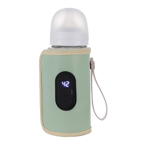 MOLKASIA Baby Nursing Bottle Sleeve with Digital Display Portable Milk Bottle Warmer Multifunction Constant Temperature