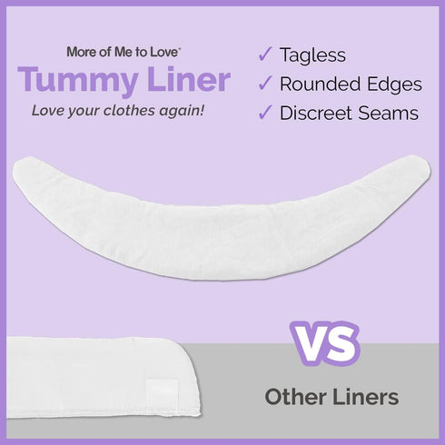 More of Me to Love Cotton and Viscose Blend Tummy Liner, 3-Pack, Large, White