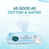 Mother Sparsh 99% 72 pcs/pack Pack 2 Pack) Pure Water (Unscented) baby wipes I Natural Plant made cloth - Super thick I