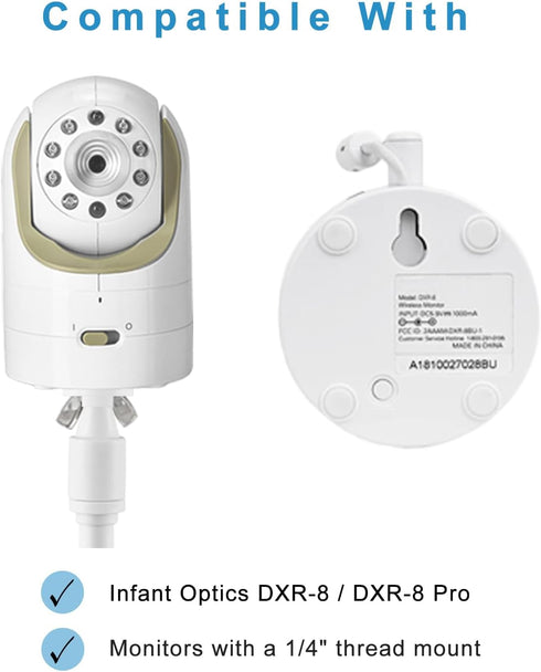 VIKOBESS DXR-8 DXR-8 Flexible Baby Monitor Mount for Infant Optics and PRO, Also Compatible with The Nanit Pro Smart