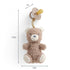 Set 0-6 Itzy Ritzy Pacifier & Lovey Natural Rubber Paci with Stuffed Animal Lovey Detachable Plush Bear Pacifier Holder