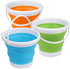 Umnodobn Silicone Beach Foldable Buckets Toys Halloween Bucket, 3L Jumbo Sand Pails Bucket