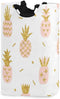senya Pink Pineapple with Gold Glitter Large Storage Basket, Collapsible Organizer Bin with Handles