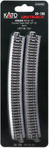 Kato 718mm (28 1/4") 15-Degree (4-Piece) USA Model Train Products Unitrack, Radius Curve Track