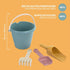Miniland ECO Junior Sand Set, Beach Toy for Children with Different Tools to Play in the Sand