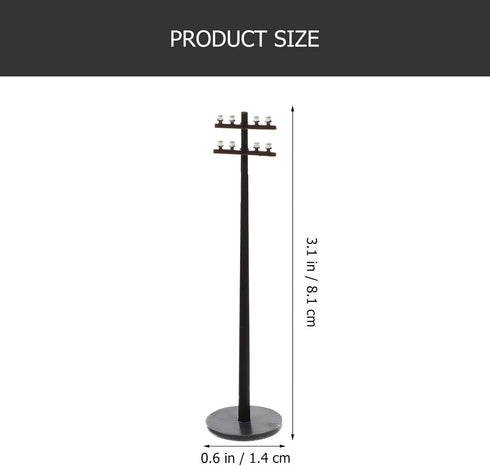 Hobby Train Sets 6pcs Telephone Pole Model Train Accessories 1:87 Electric Utility Pole Model for Early Education