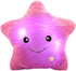 Twinkle Star Shaped Plush Pillow, Creative LED Night Light Glow Cushion for Kids, Decoration (Purple)