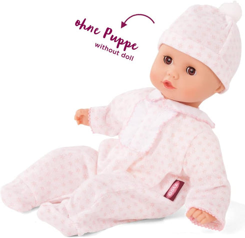 2-pc 12"-13" Gotz Pink Print Knit Sleep 'n Play Outfit for Baby Dolls